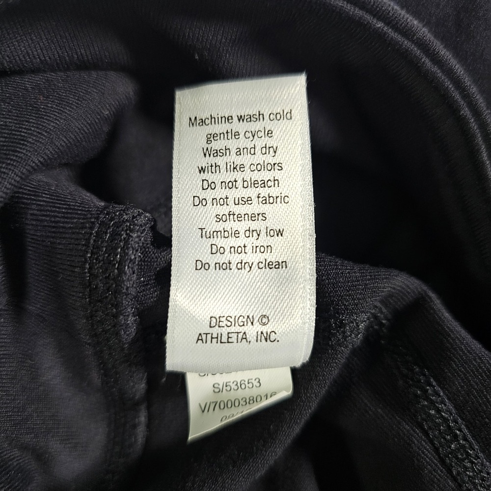 Athleta Capri Leggings Womens MP Medium Petite Black Cropped Yoga Athletic A001 - Picture 9 of 9